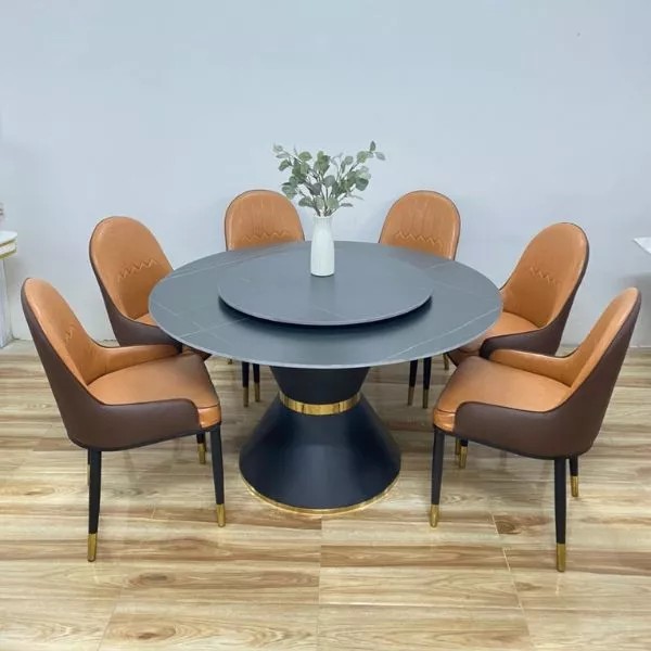 Bộ Bàn Ăn tròn + Ghế Monet Không Tay Nhập Khẩu Cao Cấp - Lắp đặt tận nhà - NEW TREND