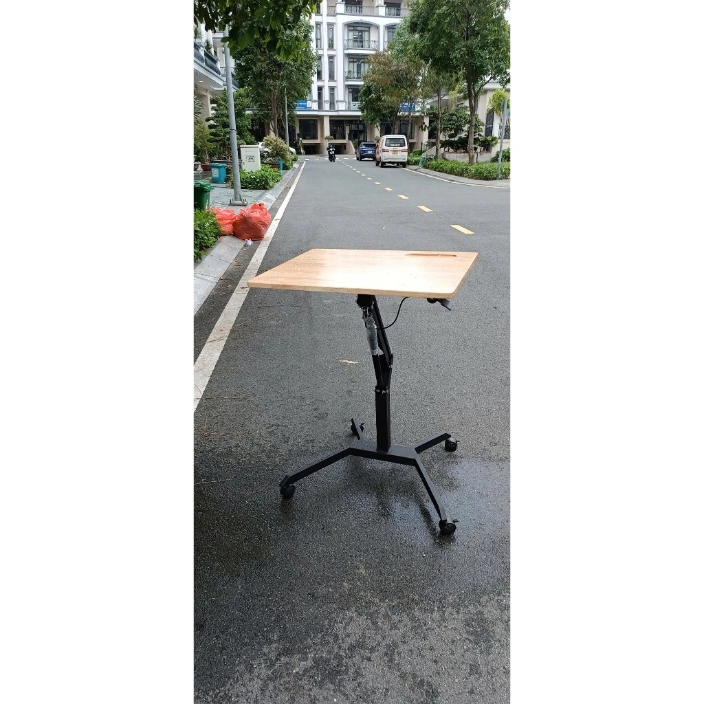 Bàn Làm Việc Di Động Thông Minh, Bàn Laptop Nâng Hạ Chiều Cao. Có Khóa Bánh Xe Xoay 360 Độ