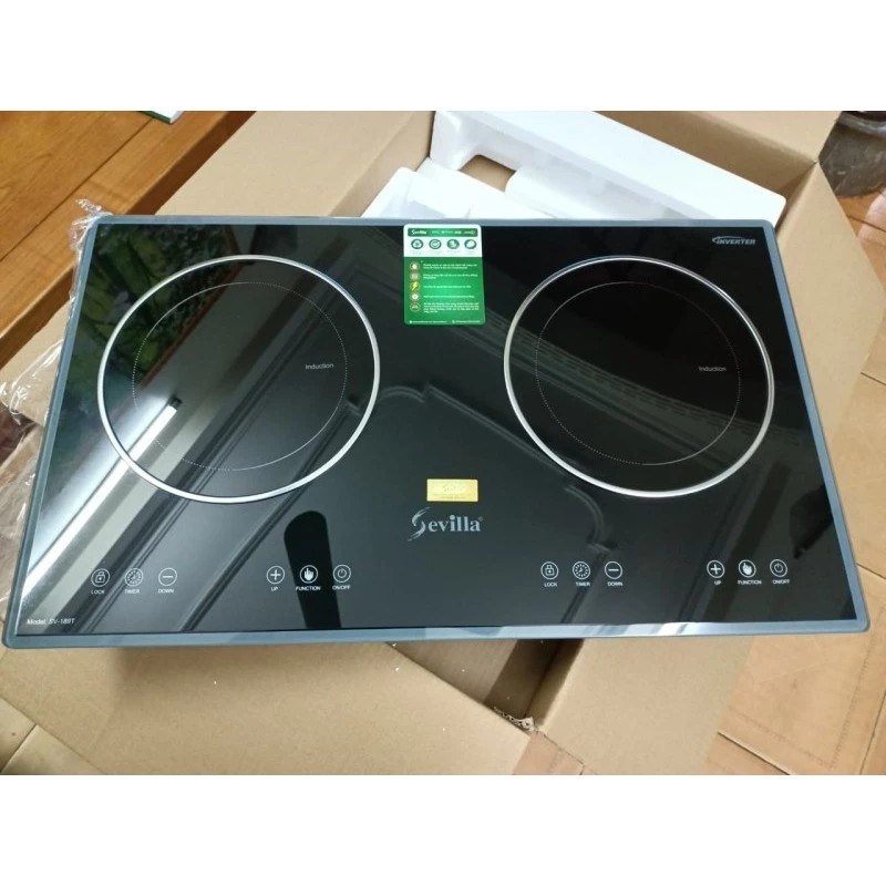 BẾP TỪ SEVILLA SV-189T, Bếp từ 2 vùng nấu, Inverter tiết kiệm 40% điện năng