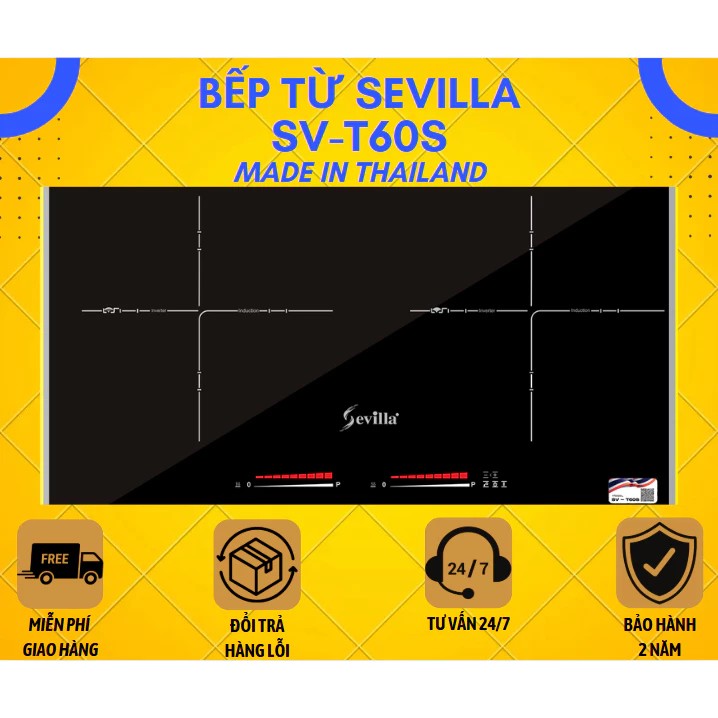 BẾP TỪ SEVILLA SV-T60S, Bếp Từ đôi Sevilla, Công nghệ Inverter tiết kiệm 40% điện năng