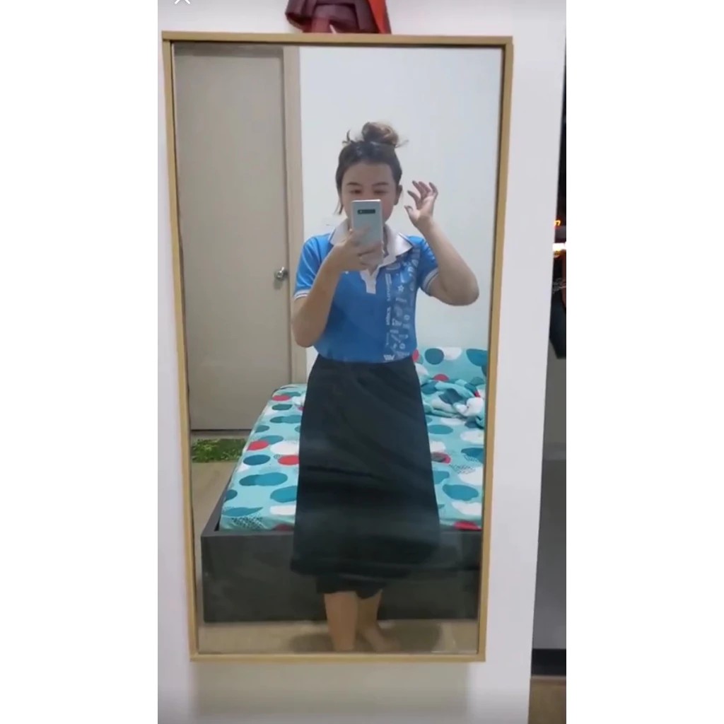 Kệ Treo Tường Kèm Gương Thông Minh Gỗ Chất Liệu Gỗ MDF Cao Cấp - chống ẩm